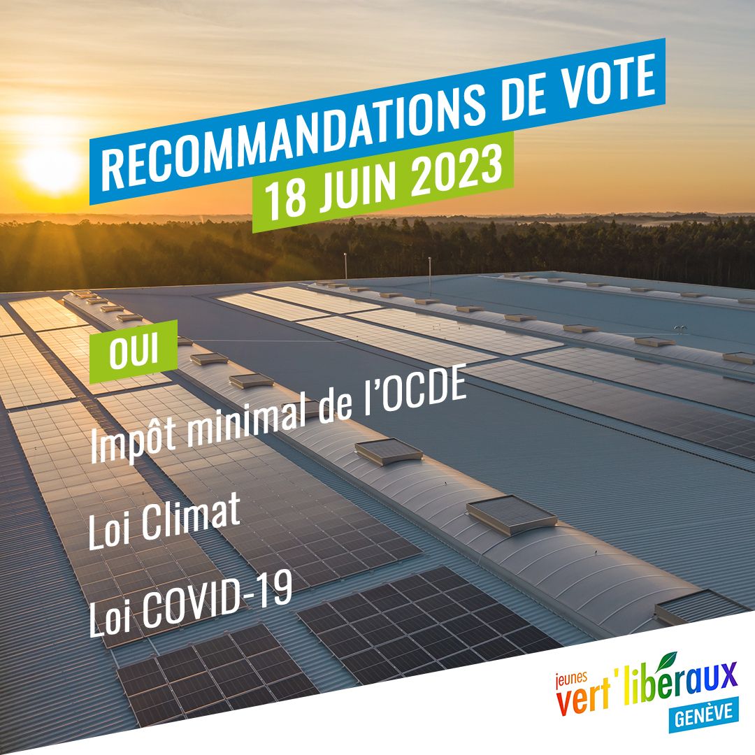 Recommandations pour les votations fédérales du 18 juin 2023