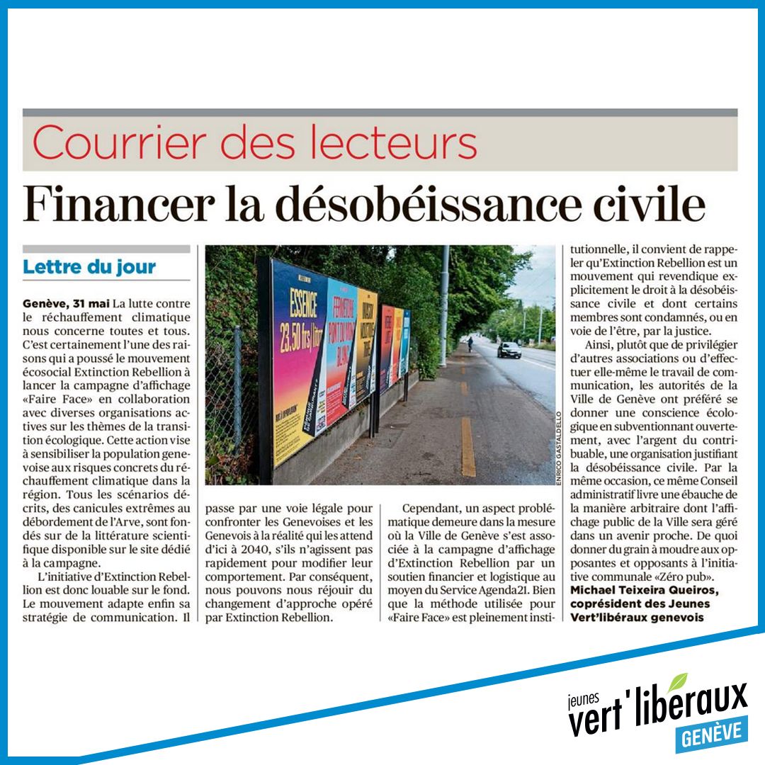 Courrier des lecteurs – Financer une campagne de la désobéissance civile ?