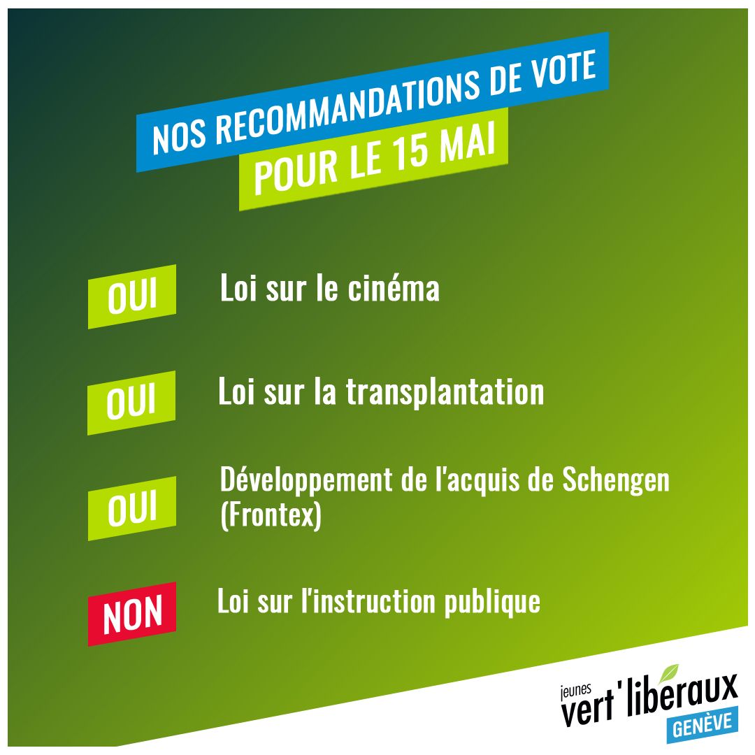 Recommandations de vote pour le dimanche 15 mai 2022
